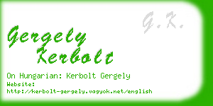 gergely kerbolt business card